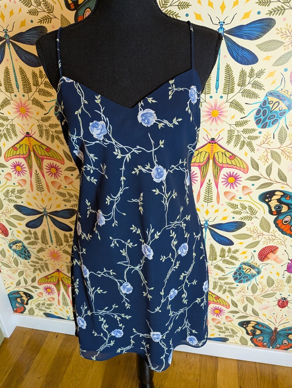 Y2K Navy Slip Dress